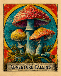 Vintage Mushroom Poster - Adventure Calling
