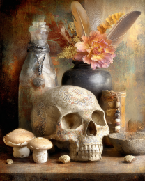 Vintage Skull Still-Life