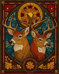 Nouveau Pair of Buck Deer