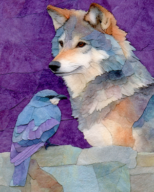 Wolf and Bird