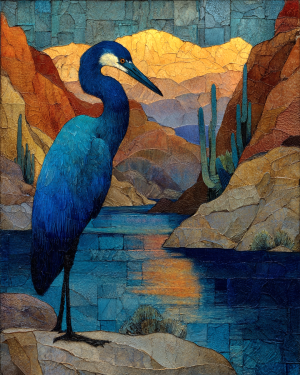 Blue Heron on the Gila River