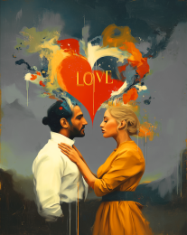 Love and Romance Art Prints - Stormy Love