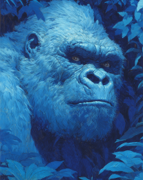 Bigfoot - a Study in Blue Art Print