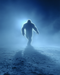 Bigfoot comes out of the Mist Art Print