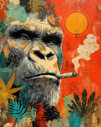 Bigfoot on a Natural High Art Print