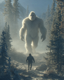 Yeti Stuns a Hiker Art Print