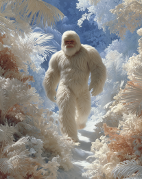 Yeti- A portrait in white Art Print