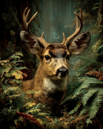Buck Deer Unexpected Portrait