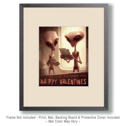 Aliens Discover Valentine's Cards Art