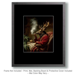 Bull Elk Smoking a Joint Art