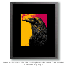 Pop-Art Raven Smoking Weed Art