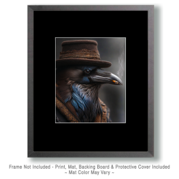 Raven Ralph Smoking Weed Art