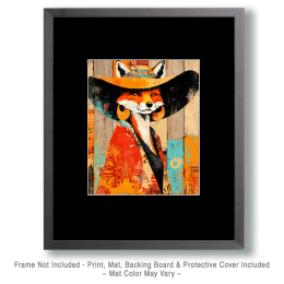 Hip Red Fox Lady Art