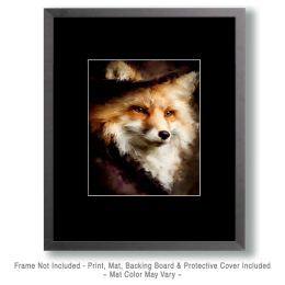 Lady Red Fox Portrait Art
