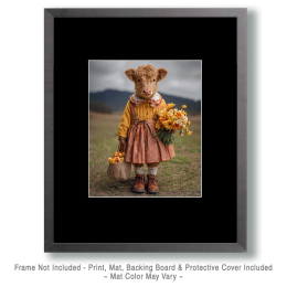 Mildred the Highland Cow Calf Art