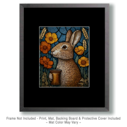 Even Rabbits Love a Good Mug of Beer Art