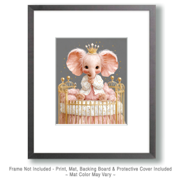 Baby Princess Elephant Art