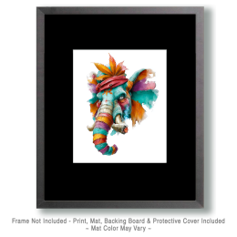 Crazy Elephant Smoking a Marijuana Joint Art