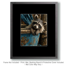 Impatient Raccoon Waiting for His Bath Art