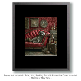 Lazy Raccoon in the Parlor Art