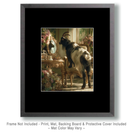 Goat Looking at Himself in a Mirror Art