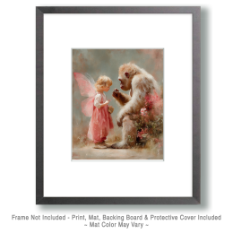 Sasquatch Gifts a Diamond to a Fairy Art