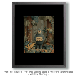 Bigfoot Believes in You Woodland Art Print