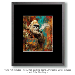 Grunge Bigfoot Forever Wild - Smoking a Marijuana Joint Art