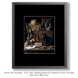 Black Cat Still-Life Art