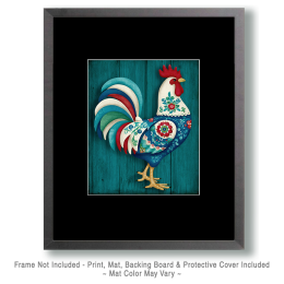Crafty Scandinavian Rooster Chicken Art
