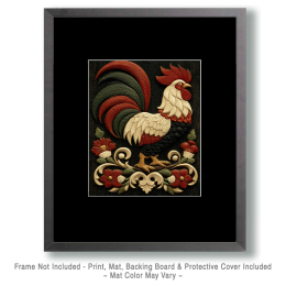 Woodcraft Rooster Art