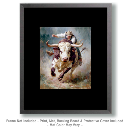 Wild Bull Ride Art