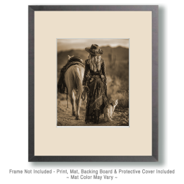 Tucson Talia with Her Horse and Cat Art