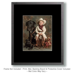 Tucumcari Jenny Posing with Her Pets Art
