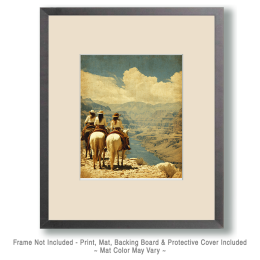 Three Cowgirls Enjoying the View Art