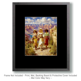 Three Cowgirls Visit the Grand Canyon Art
