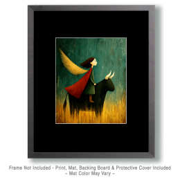 South Texas Fairy Jane Riding a Bull Art