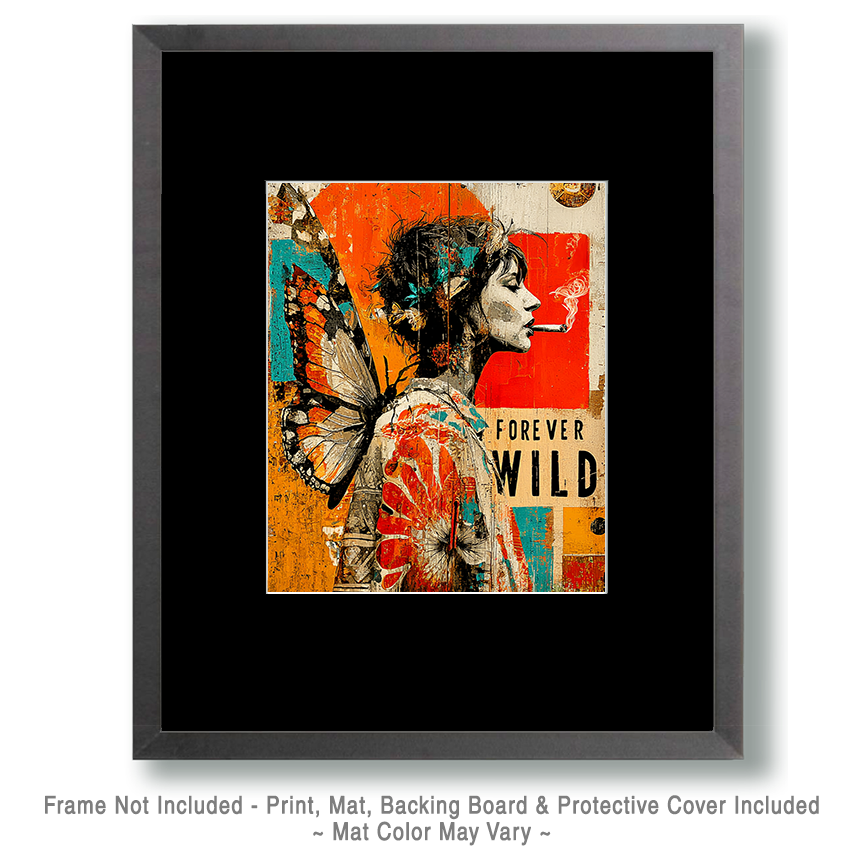 Fairies Forever Wild - Pop-Art Fairy Smoking a Marijuana Joint Art