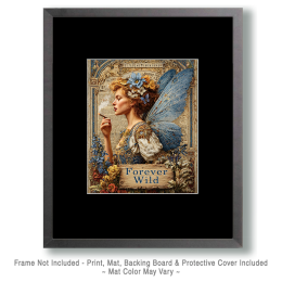 Fairies Forever Wild - Vintage Fairy Smoking a Marijuana Joint Poster Art