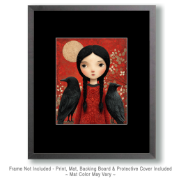 Young Freyja with Her Ravens Art