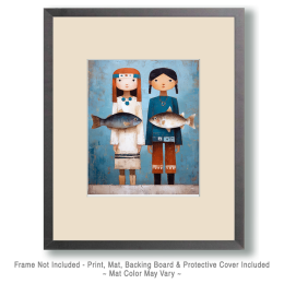 Two Folk-Art Fisherwoman