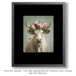 Flower Crowned Bull Art