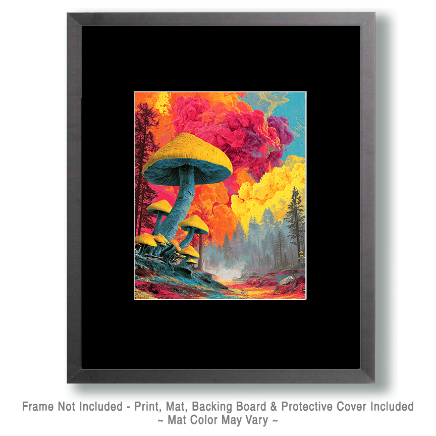 Surreal Mushroom Landscape Art