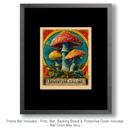 Vintage Mushroom Poster - Adventure Calling Art