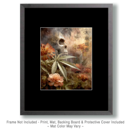 Marijuana Skull Dreamscape Art