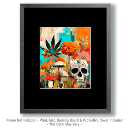 Marijuana Skull Pop-Art Print
