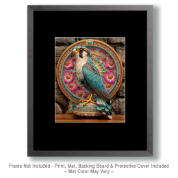 Talavera Peregrine Falcon Pottery Art