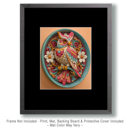 Talavera Owl Pottery Art