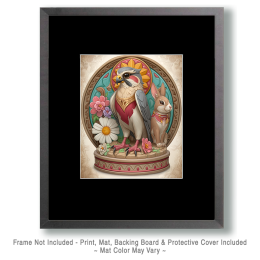 Talavera Owl and Rabbit II Pottery Art