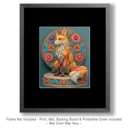 Talavera Red Fox Pottery Art